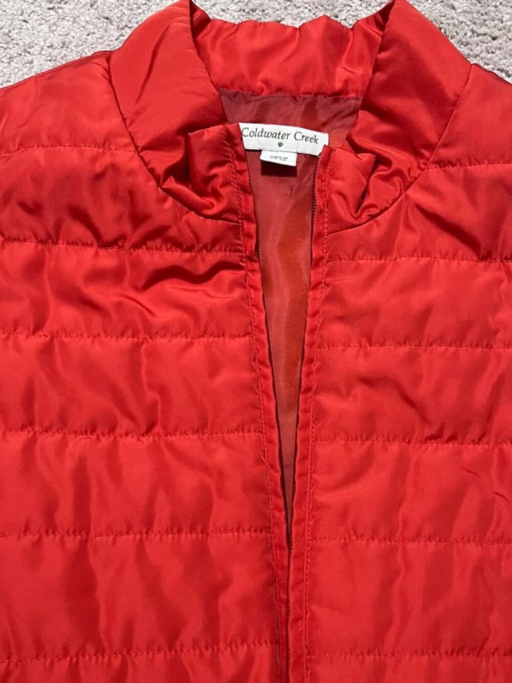 Coldwater Creek Lightweight Puffer Vest 2X Orange Perfect for Fall